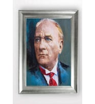 Gümüş Çerçeveli Atatürk Tablo a443