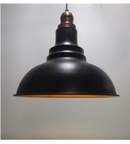 MYLİGHTS RETRO RUSTİK METAL SARKIT AVİZE BAKIR DUYLU  SİYAH  İÇİ ALTIN