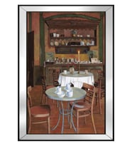 Manzara Temalı Kanvas Tablo 80 x 110 cm Aynalı Siyah Çerçeve
