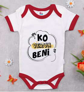 BK Kids Ko Verun Beni Tasarımlı Kırmızı Bebek Body Zıbın-1