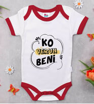BK Kids Ko Verun Beni Tasarımlı Kırmızı Bebek Body Zıbın-1