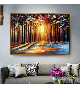Altın Çerçeveli dekoratif tablo a1815 (Gold)