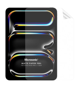 Microsonic Apple iPad Pro 11 2024 (A2836-A2837) Paper Feel Kağıt Dokulu Mat Ekran Koruyucu (Renksiz)
