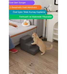 Miralay Kediler İçin Tasarlanmış 3 Basamaklı Tırmanma Merdiveni