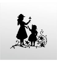 Folyo Sticker Anne Ve Kızı 100cm Uzunluk (Karışık)