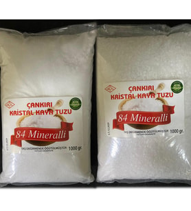 2 KG ÇANKIRI KAYA TUZU 1 KG İNCE ÇEKİLMİŞ 1 KG KAYA TUZU İRİ TANELİ
