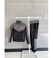 NİKE TECH FLEECE ÇOCUK EŞOFMAN TAKIMI (Füme-Siyah)