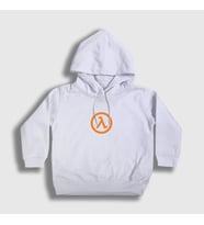 Presmono Unisex Çocuk Beyaz Half Life Logo Oyun Kapüşonlu Sweatshirt 421257tt (Beyaz)