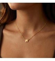 Kişiye Özel Minimal Diş Model Kolye 925K Gümüş (Gold)