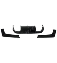 BMW F30+LCI Tampon Difüzörü Arka Set 2 Çıkış Piyano Siyah OEM Plastik M Vorsteiner 51192350697VRS We