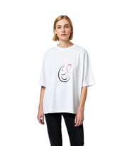 Fil Başı Tilak Ruhsal Sanat Baskılı Kadın Oversize Tişört