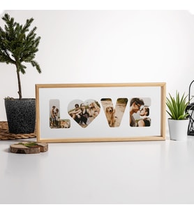 LOVE Fotoğraf Baskılı Ahşap Tablo