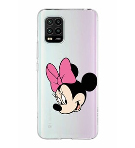 Xiaomi Mi 10 Lite Uyumlu Kapak Minnie Mouse Tasarımlı Şeffaf Silikon Kılıf
