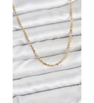 Pilelistore  CM 14K Gold Renk Ezme Burgu Zincir Model 60 cm Kadın Kolye