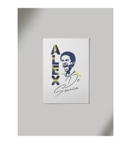Alex De Souza Silüet Futbol Portre Imzalı Fenerbahçe Ahşap Poster Tablo