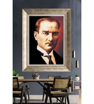 Gümüş Çerçeveli Atatürk Tablo za431