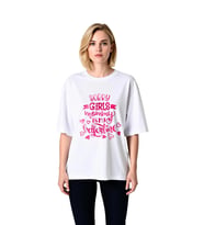 Kadın Oversize Kısa Kollu Tişört Anne Sevgilim Baskılı Kalp Desenli Rahat Kesim Günlük Giyim Modern