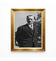 Tablore Atatürk Klasik Siyah Beyaz Takım Elbiseli Çerçeveli Tablo - Nostaljik Duvar Dekoru