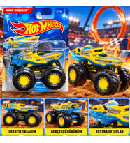 Hot Wheels Wave Wrecker Sarı Büyük Tekerlekli Tekne Tasarımlı Oyuncak Araba