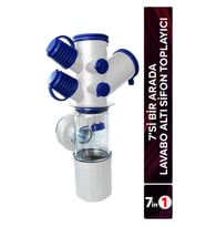 7 in 1 Mutfak Ve Banyo Lavabo Altı Sifon Toplayıcı (Mor-Grı)