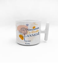 Anneler İçin Pastel Kişiye Özel Tasarımlı T Kupa