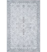 Eliana Home Baskılı, Yıkanabilir Kaymaz Taban Salon Halısı LNA1698 100x150 cm (Gri)