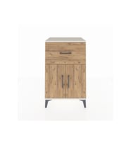 Hyperion Komodin Tek Raflı Tek Çekmeceli 2 Kapaklı 60x44x96 Aytaşı-Çam