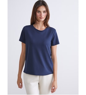 LCW EVERYDAY Lacivert Soft Touch Kadın Tişört