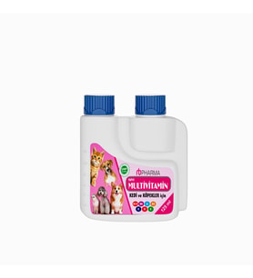 Kediler İçin SIVI MULTİVİTAMİN  (Tüm yaş gruplarında hızlı sonuç ) Parlak Tüy ve Gelişim 125 ml