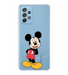 Samsung Galaxy A72  Kapak Mickey Mouse Tasarımlı Şeffaf Silikon Kılıf
