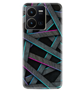 Vivo Y36 Kılıf Silikon Desen Özel Seri Gri Zigzag 1706