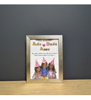 Çocukluk Fotoğraf Birleştirme, Çerçeve, Kişiye Özel, Konsept, Sevgiili Arkadaş Hediye (15x21) (Gold)