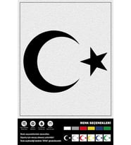 AY YILDIZ STICKER 15 x 11 cm ERU00104
