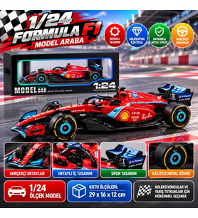 1/24 Formula F1 Kırmızı Model Araba