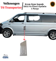 Vw T6 Transporter Krom Depo Kapağı 1 Parça  2015 Ve Üzeri Uyumlu Paslanmaz Çelik (Gümüş)