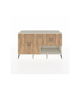 Kronos Konsol 6 Raflı 4 Kapaklı 176x59x99 Aytaşı-Çam/Antrasit
