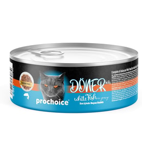 Döner White Fish, Sos İçinde Beyaz Balıklı Tam & Dengeli Yetişkin Kedi Maması 70 gr x 12 adet
