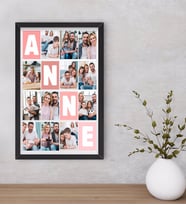 BK Gift Kişiye Özel Anne Temalı Dekoratif Ahşap Siyah Çerçeveli Tablo 40x25cm-1