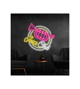 Jazz Club Yazılı ve Şekilli Neon Tabela