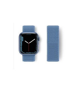 Apple Watch 42mm Hasırlı Cırtcırtlı Kordon - Mavi