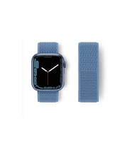 Apple Watch 42mm Hasırlı Cırtcırtlı Kordon - Mavi