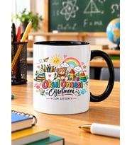 Kişiye Özel Okul Öncesi Öğretmeni Kupası İsimli Öğretmenler Günü Hediyesi 11 Oz Kupa Bardak