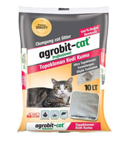 Agrobit Cat Doğal Bentonit Kokusuz Kedi Kumu 10 lt (Buz-Buz)