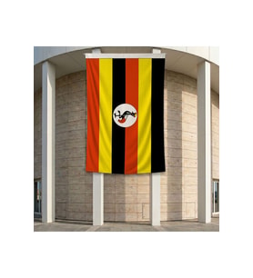 Uganda Bayrağı 140gr Premium Raşel Kumaş 200x300 cm