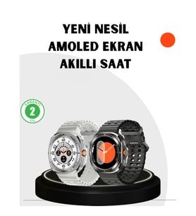Mey İthalat® Modern Akıllı Saat Kablosuz Şarj Sosyal Medya Bildirimli