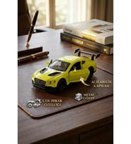 Diecast Bentley Continental GT3 Metal Çek Bırak Oyuncak Araba - Kapıları ve Bagajı Açılır 12cm