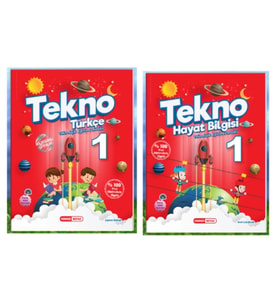 KIRMIZI BEYAZ YAYINLARI 1.SINIF 2.DÖNEM TEKNO TÜRKÇE - HAYAT BİLGİSİ 2'Lİ SET
