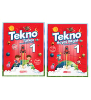 KIRMIZI BEYAZ YAYINLARI 1.SINIF 2.DÖNEM TEKNO TÜRKÇE - HAYAT BİLGİSİ 2'Lİ SET