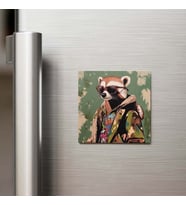 Marten - Sansar - Güneş Gözlüklü Style - Buzdolap Magneti - 9x9 Cm