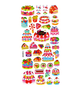 Sticker Kabartmalı Stiker Defter, Planlayıcı Etiket (HL88-029) - 17X9 cm - Sevimli Pasta Kawaii